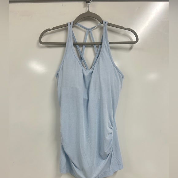 GAP Tops - Gap Light Blue Strappy Tank Top Draped Sleeveless Minimal Y2K Athleisure Camisol